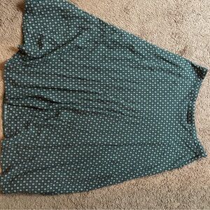 J. Jill Green Patterned Midi Skirt